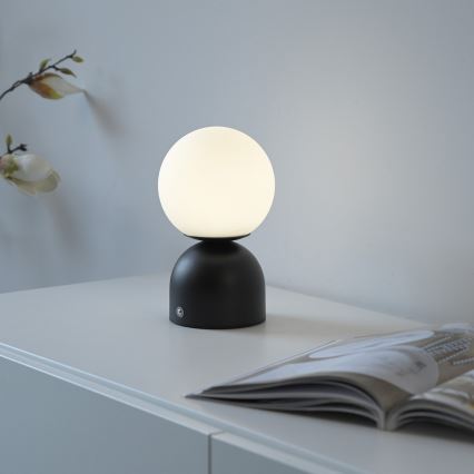 Schöner Wohnen 19218-18 - LED Stmívatelná dotyková nabíjecí stolní lampa RUDI LED/1,2W/5V 3000-6000K 1200 mAh černá