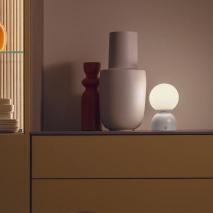 Schöner Wohnen 19218-39 - LED Stmívatelná dotyková nabíjecí stolní lampa RUDI LED/1,2W/5V 3000-6000K 1200 mAh šedá