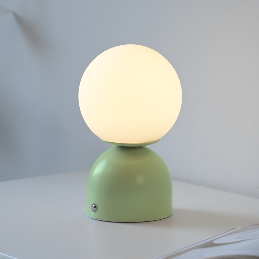 Schöner Wohnen 19218-43 - LED Stmívatelná dotyková nabíjecí stolní lampa RUDI LED/1,2W/5V 3000-6000K 1200 mAh zelená