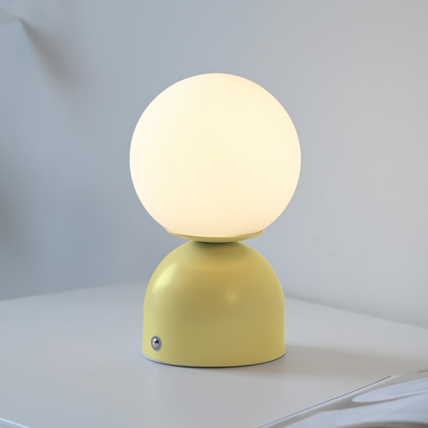 Schöner Wohnen 19218-81 - LED Stmívatelná dotyková nabíjecí stolní lampa RUDI LED/1,2W/5V 3000-6000K 1200 mAh žlutá