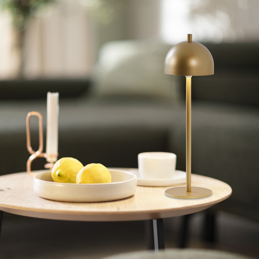 Schöner Wohnen 19244-12 - LED Stmívatelná dotyková nabíjecí venkovní stolní lampa BELLIS LED/2,5W/5V 2600 mAh IP54 zlatá