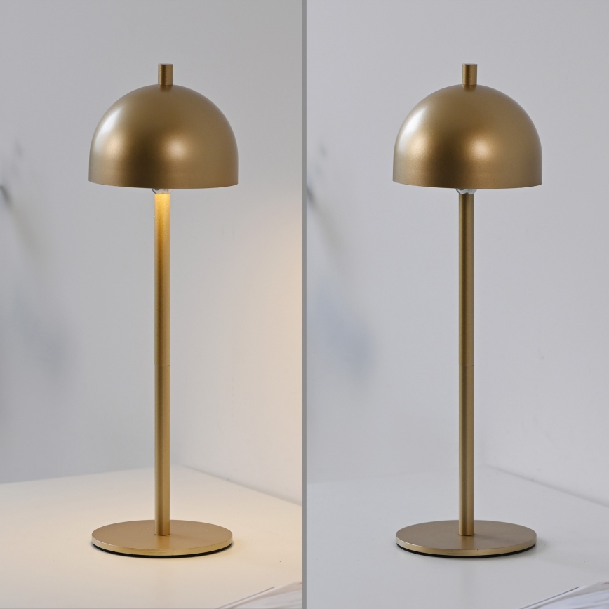 Schöner Wohnen 19244-12 - LED Stmívatelná dotyková nabíjecí venkovní stolní lampa BELLIS LED/2,5W/5V 2600 mAh IP54 zlatá