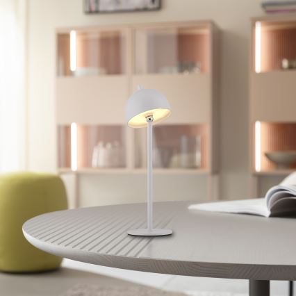 Schöner Wohnen 19244-16 - LED Stmívatelná dotyková nabíjecí venkovní stolní lampa BELLIS LED/2,5W/5V 2600 mAh IP54 bílá