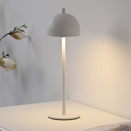 Schöner Wohnen 19244-16 - LED Stmívatelná dotyková nabíjecí venkovní stolní lampa BELLIS LED/2,5W/5V 2600 mAh IP54 bílá