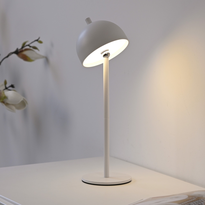 Schöner Wohnen 19244-16 - LED Stmívatelná dotyková nabíjecí venkovní stolní lampa BELLIS LED/2,5W/5V 2600 mAh IP54 bílá