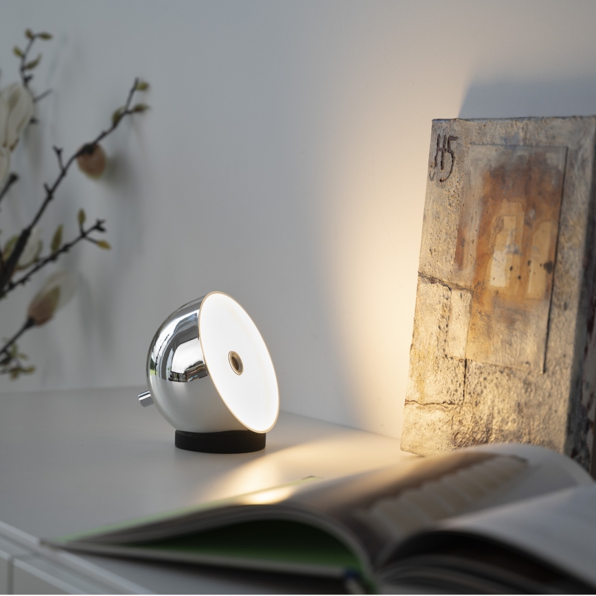 Schöner Wohnen 19244-17 - LED Stmívatelná dotyková nabíjecí venkovní stolní lampa BELLIS LED/2,5W/5V 2600 mAh IP54 lesklý chrom