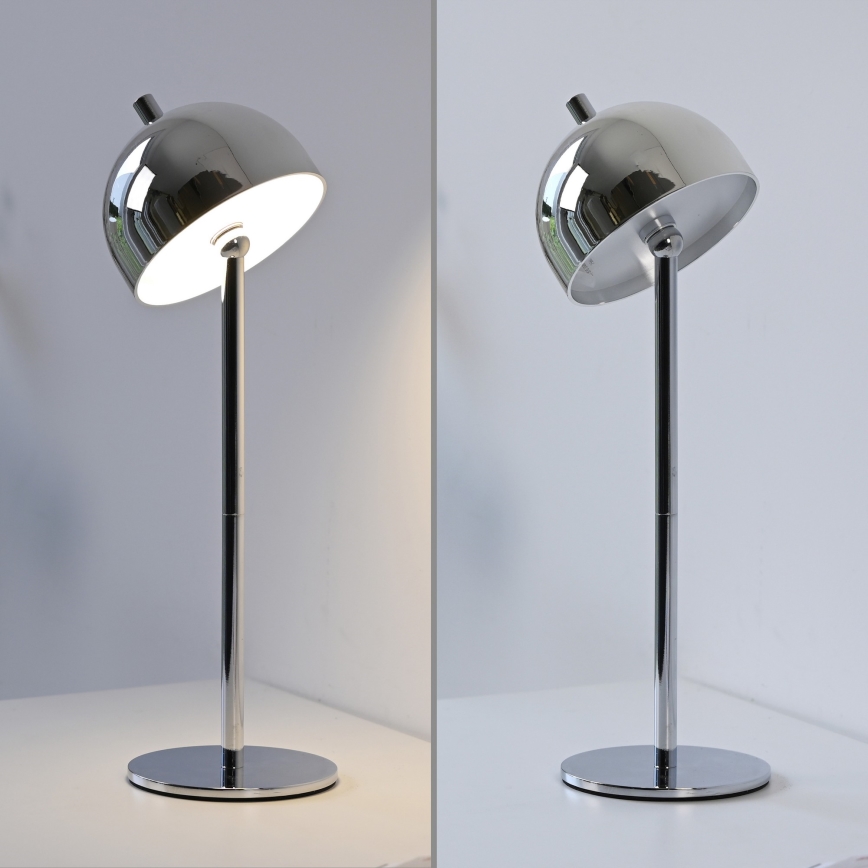 Schöner Wohnen 19244-17 - LED Stmívatelná dotyková nabíjecí venkovní stolní lampa BELLIS LED/2,5W/5V 2600 mAh IP54 lesklý chrom