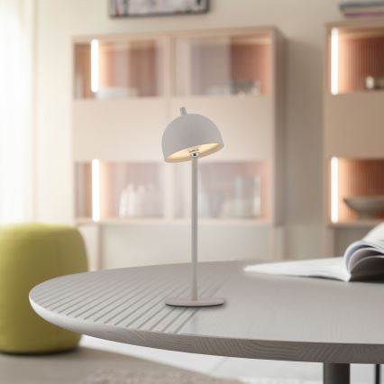 Schöner Wohnen 19244-39 - LED Stmívatelná dotyková nabíjecí venkovní stolní lampa BELLIS LED/2,5W/5V 2600 mAh IP54 šedá