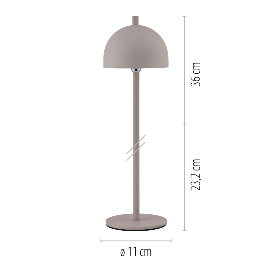 Schöner Wohnen 19244-39 - LED Stmívatelná dotyková nabíjecí venkovní stolní lampa BELLIS LED/2,5W/5V 2600 mAh IP54 šedá