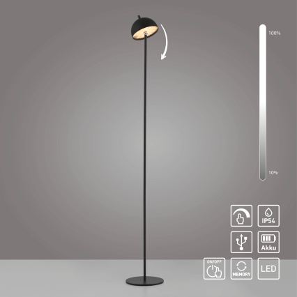 Schöner Wohnen 19245-18 - LED Stmívatelná dotyková nabíjecí venkovní stojací lampa BELLIS LED/2,5W/5V 2600 mAh IP54 černá