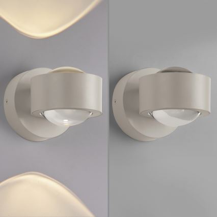 Schöner Wohnen 19331-39 - LED Nástěnné svítidlo CHIA 2xLED/2W/230V šedá