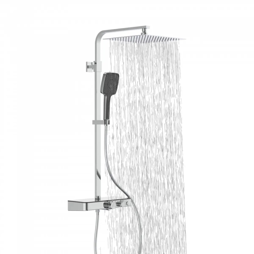 Schütte 60531 - Sprchová sada s termostatickou baterií OCEAN lesklý chrom/antracit