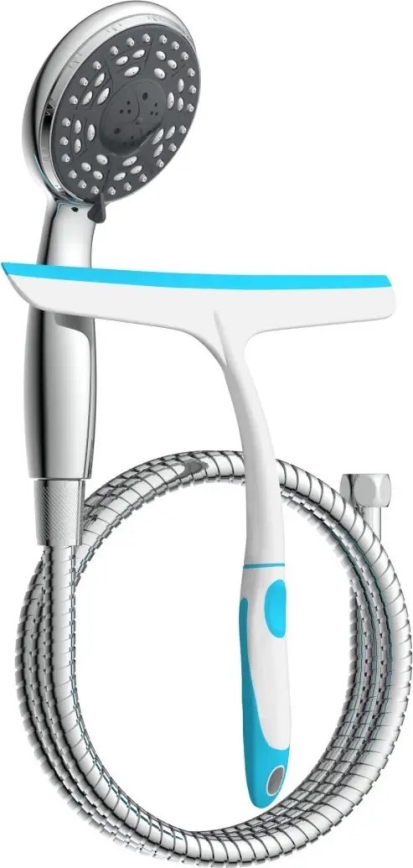 Schütte 64197 - Sprchová sada lesklý chrom + stěrka na sklo