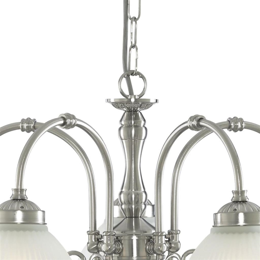 Searchlight - Lustr na řetězu AMERICAN DINER 5xE14/60W/230V lesklý chrom