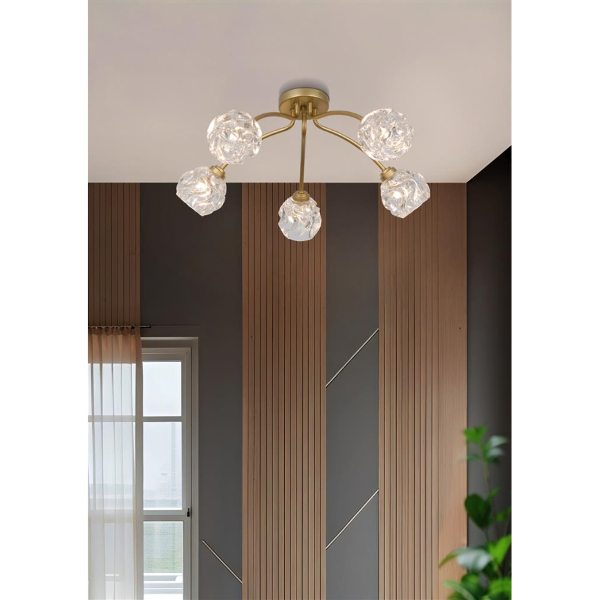 Searchlight - Přisazený lustr ASTRAL 5xG9/33W/230V zlatá