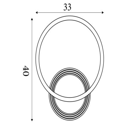 Searchlight - LED Stmívatelné stropní svítidlo CONTOUR LED/24W/230V 3000K