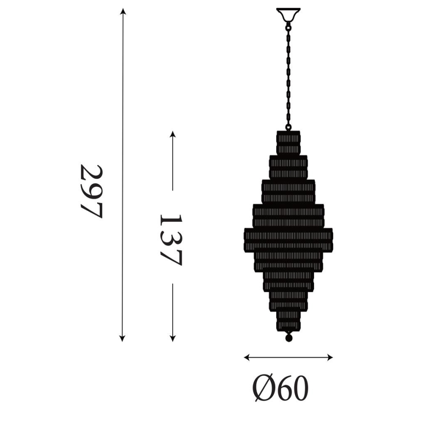 Searchlight - Lustr na řetězu EMPIRE 13xE14/60W/230V