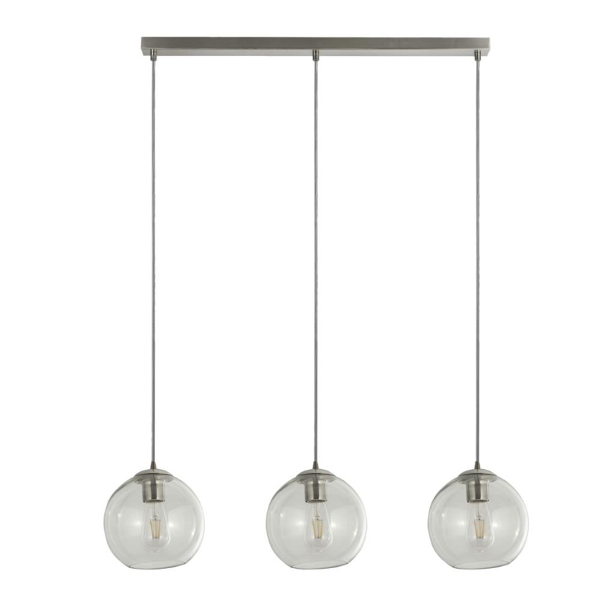 Searchlight - Lustr na lanku PENDANT 3xE27/40W/230V matný chrom