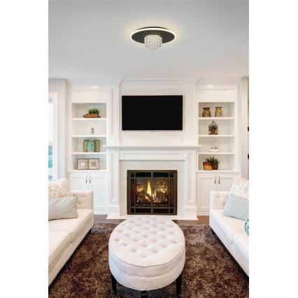 Searchlight - LED Stmívatelné stropní svítidlo DELUGE LED/20W/230V pr. 31,5 cm černá