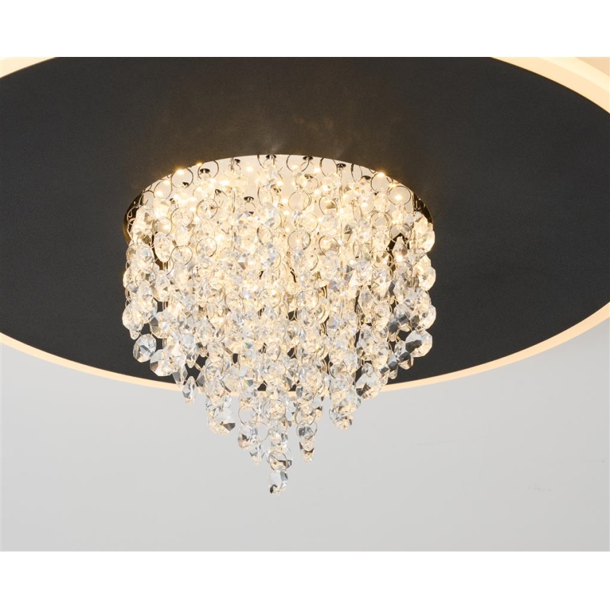 Searchlight - LED Stmívatelné stropní svítidlo DELUGE LED/20W/230V pr. 31,5 cm černá