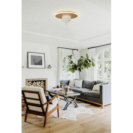 Searchlight - LED Stmívatelné stropní svítidlo DELUGE LED/20W/230V pr. 31,5 cm zlatá