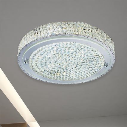 Searchlight - LED Stropní svítidlo FLUSH LED/24W/230V pr. 40 cm chrom