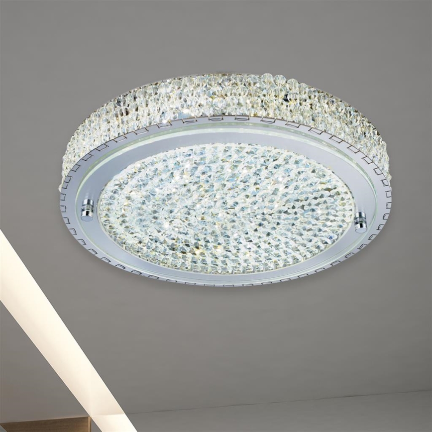 Searchlight - LED Stropní svítidlo FLUSH LED/24W/230V pr. 40 cm chrom
