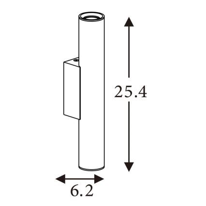 Searchlight - Nástěnné svítidlo BEACON 2xGU10/10W/230V hnědá