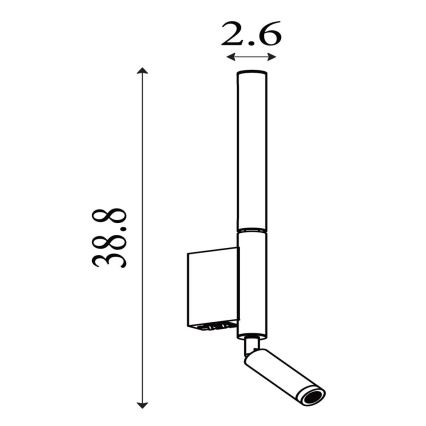 Searchlight - LED Bodové svítidlo ARCHITECT LED/7W/230V černá