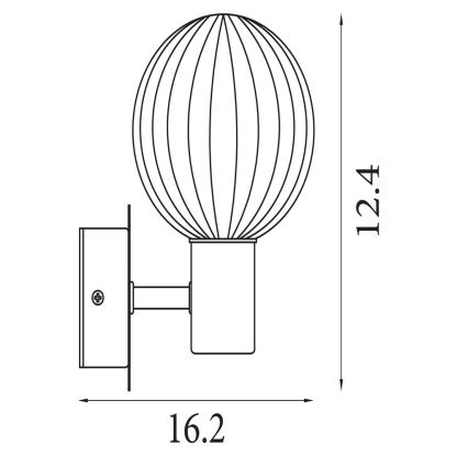 Searchlight - Nástěnné svítidlo LUMINSPHERE 1xG9/7W/230V mosaz