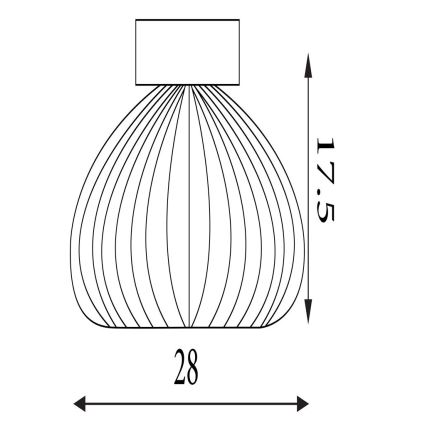 Searchlight - Stropní svítidlo CELESTIAL 1xE27/60W/230V pr. 28 cm