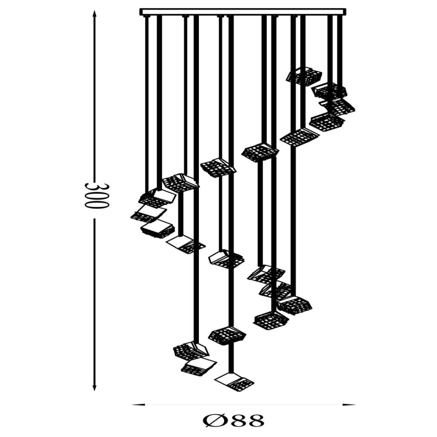 Searchlight - LED Stmívatelné stropní svítidlo CUBOID LED/10,25W/230V 3000K