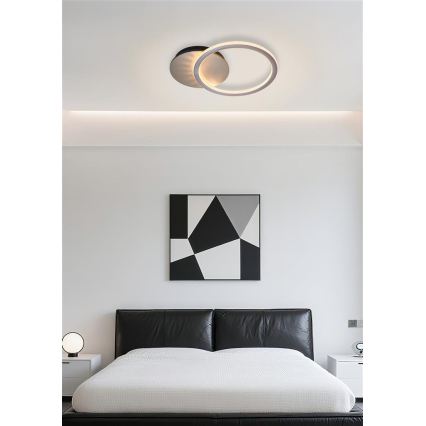 Searchlight - LED Stmívatelné stropní svítidlo SPECS LED/18W/230V 3000K 35x45 cm mosaz