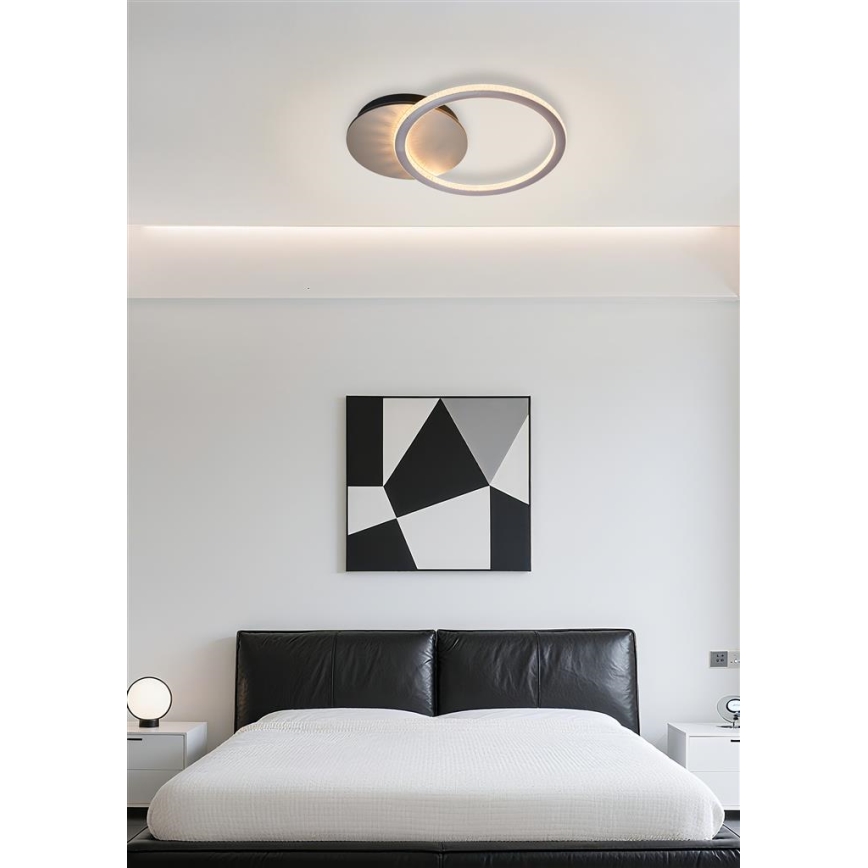 Searchlight - LED Stmívatelné stropní svítidlo SPECS LED/18W/230V 3000K 35x45 cm mosaz