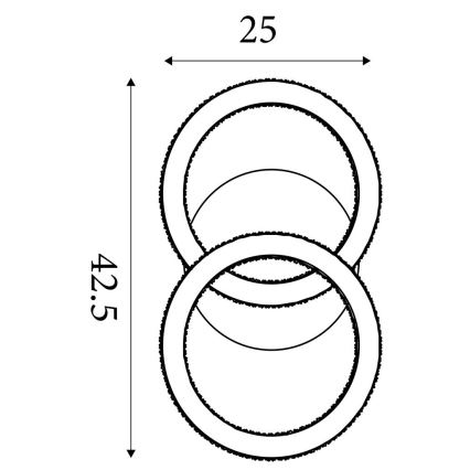 Searchlight - LED Stmívatelné stropní svítidlo SPECS LED/24W/230V 3000K 25x42,5 cm