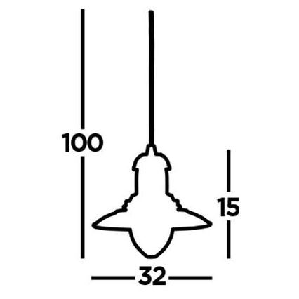 Searchlight - Lustr na lanku FISHERMAN 1xE27/60W/230V mosaz