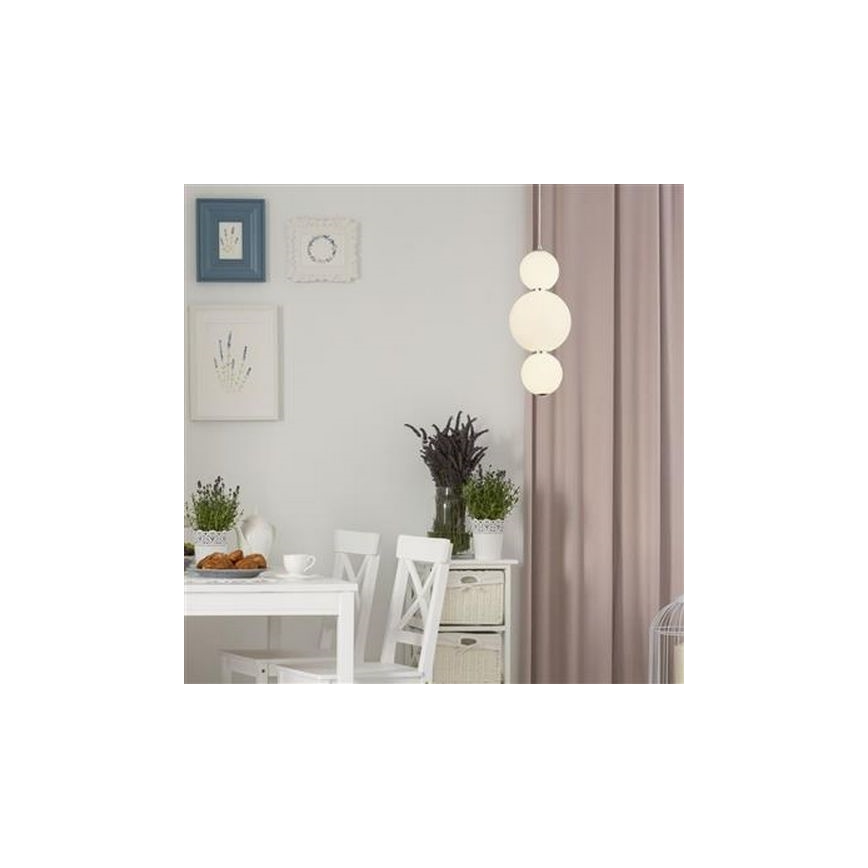 Searchlight - LED Lustr na lanku SNOWBALL LED/18W/230V