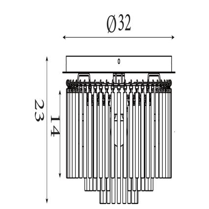Searchlight - Stropní svítidlo SWIZZLE 5xE14/60W/230V pr. 32 cm kouřová