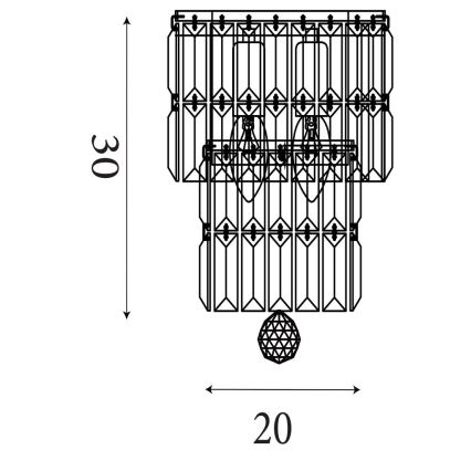 Searchlight - Koupelnové nástěnné svítidlo EMPIRE 2xE14/7W/230V IP44