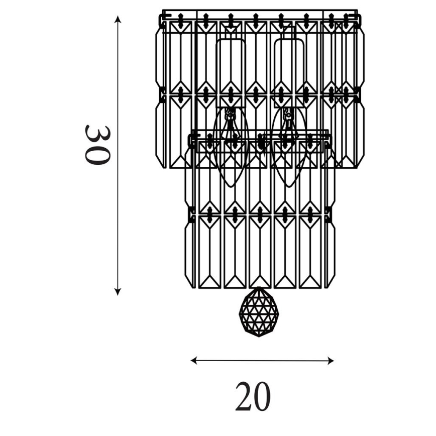 Searchlight - Koupelnové nástěnné svítidlo EMPIRE 2xE14/7W/230V IP44