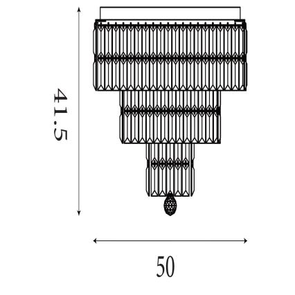Searchlight - Koupelnové stropní svítidlo EMPIRE 6xE14/60W/230V IP44