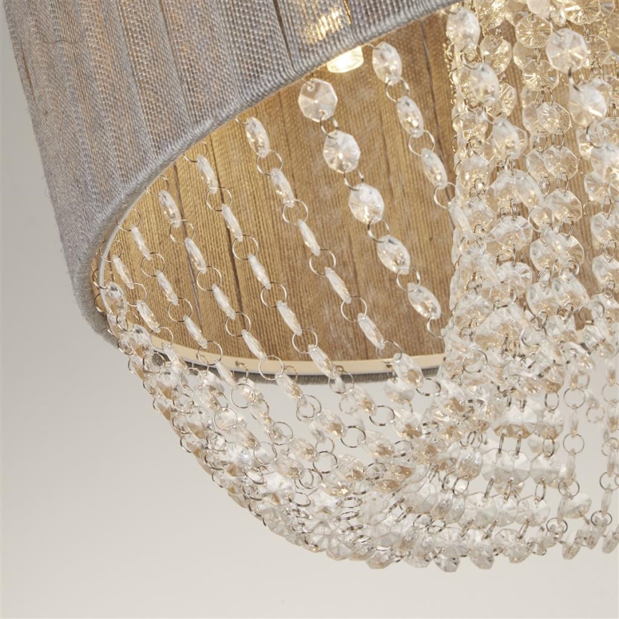 Searchlight - Stropní svítidlo BELLANO 5xG9/7W/230V pr. 50 cm šedá