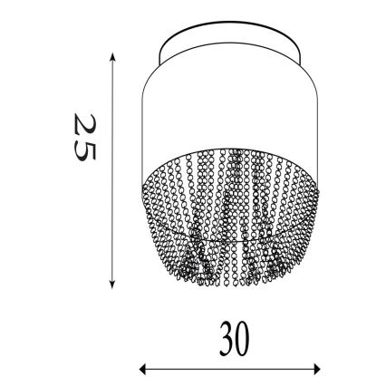 Searchlight - Stropní svítidlo BELLANO 1xG9/7W/230V pr. 30 cm bílá