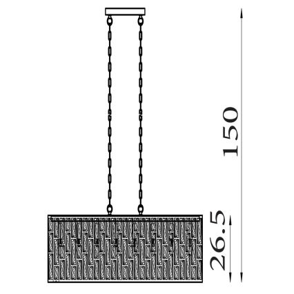Searchlight - Lustr na řetězu BIJOU 8xE14/40W/230V