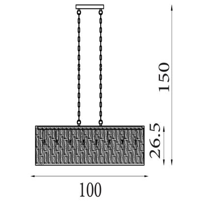 Searchlight - Lustr na řetězu BIJOU 8xE14/40W/230V