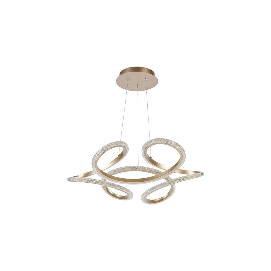 Searchlight - LED Stmívatelný lustr na lanku DOODLE LED/40W/230V mosaz