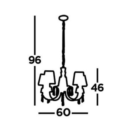 Searchlight - Lustr na řetězu PORTICO 5xG9/33W/230V lesklý chrom