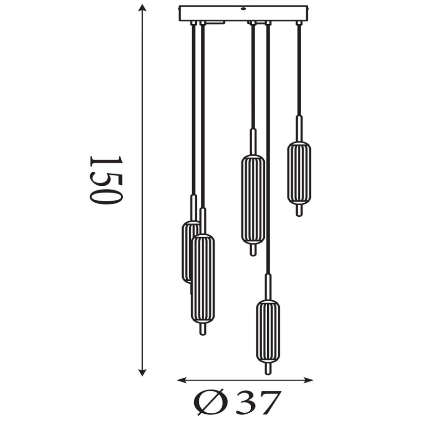Searchlight - LED Stmívatelný lustr na lanku CATTAIL LED/24W/230V