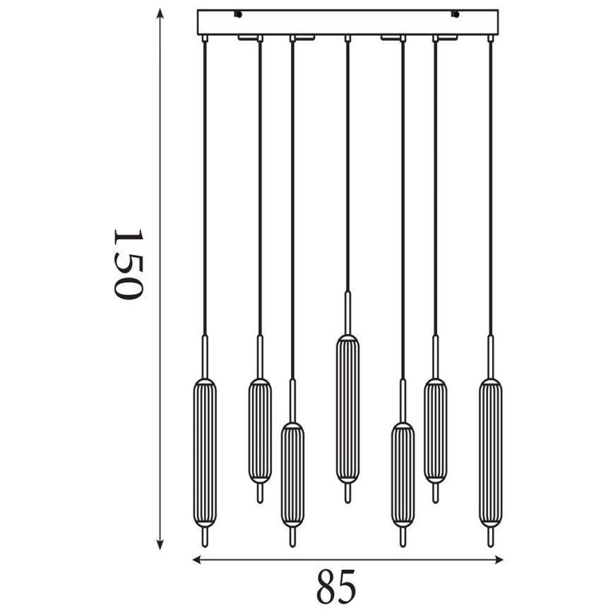 Searchlight - LED Stmívatelný lustr na lanku CATTAIL LED/33W/230V