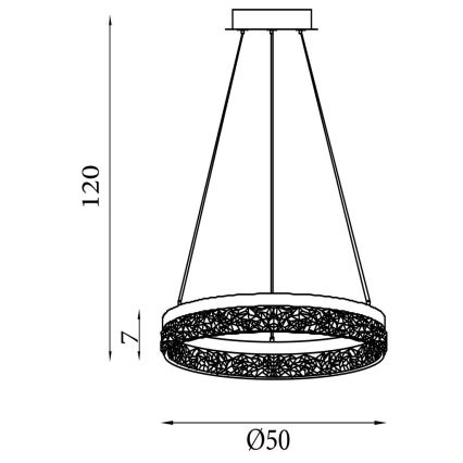 Searchlight - LED Stmívatelný lustr na lanku MADELEJNE LED/25W/230V